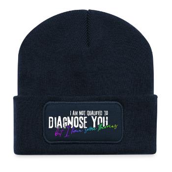 I am not qualified to diagnose you! - Recycelte Patch Beanie - French Navy - Vorne