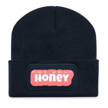 pas votre chéri - – Sucré ? Non merci - Beanie recyclé à patch - bleu marine - Devant