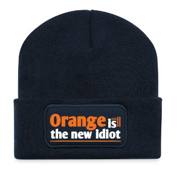 Orange is the new idiot - Recycelte Patch Beanie - French Navy - Vorne