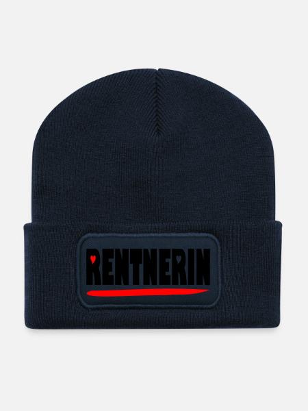 endlich Rentnerin - Recycelte Patch Beanie - French Navy