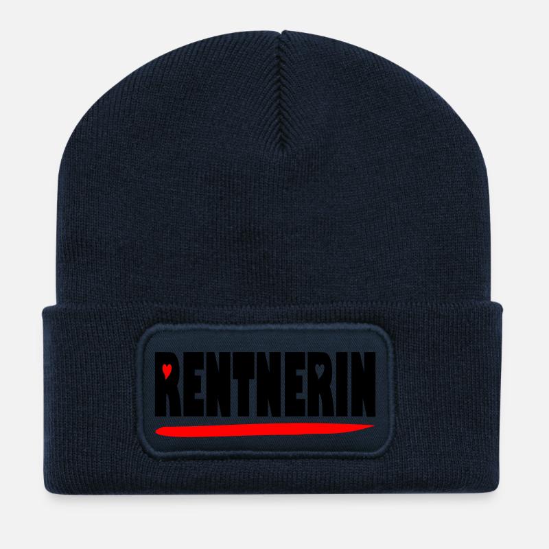 endlich Rentnerin - Recycelte Patch Beanie - French Navy