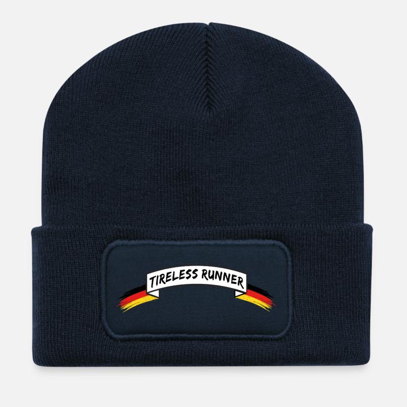 Tireless Runner | german Banner - Recycelte Patch Beanie - French Navy