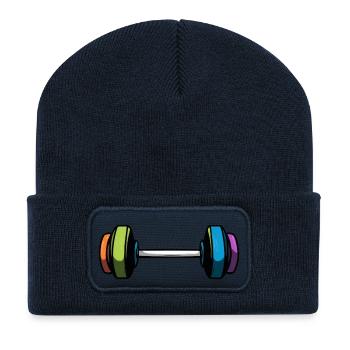 Dumbbell Gym Training Fitness Gym - Recycled Patch Beanie - french navy - Front