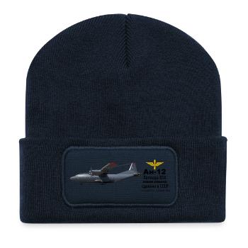 An-12 - Recycled Patch Beanie - french navy - Front