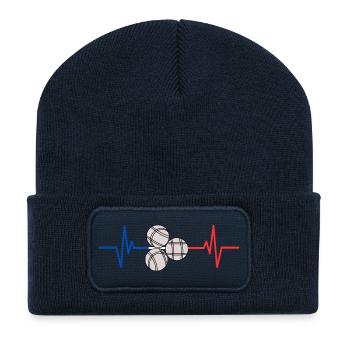 Pétanque Battement de Coeur France - Recycled Patch Beanie - french navy - Front