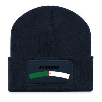 Drapeau Algérie - Beanie recyclé à patch - bleu marine - Devant
