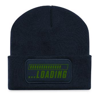 Chargement - Beanie recyclé à patch - bleu marine - Devant