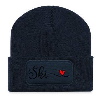 Ski - Recycelte Patch Beanie - French Navy - Vorne