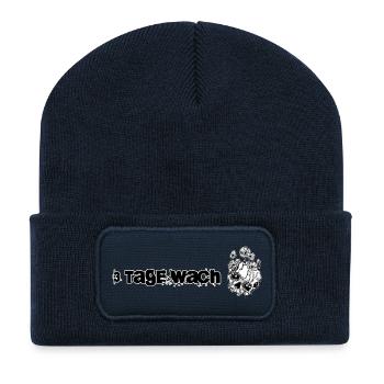 Awake for 3 days! - Recycled Patch Beanie - french navy - Front