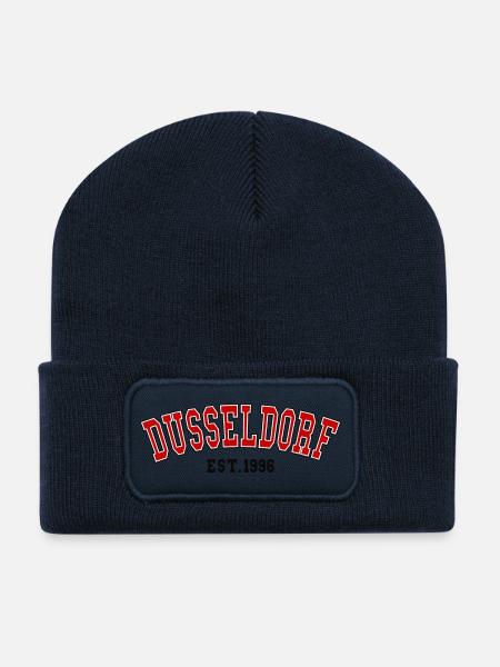 Düsseldorf gegründet 1996 - Recycelte Patch Beanie - French Navy