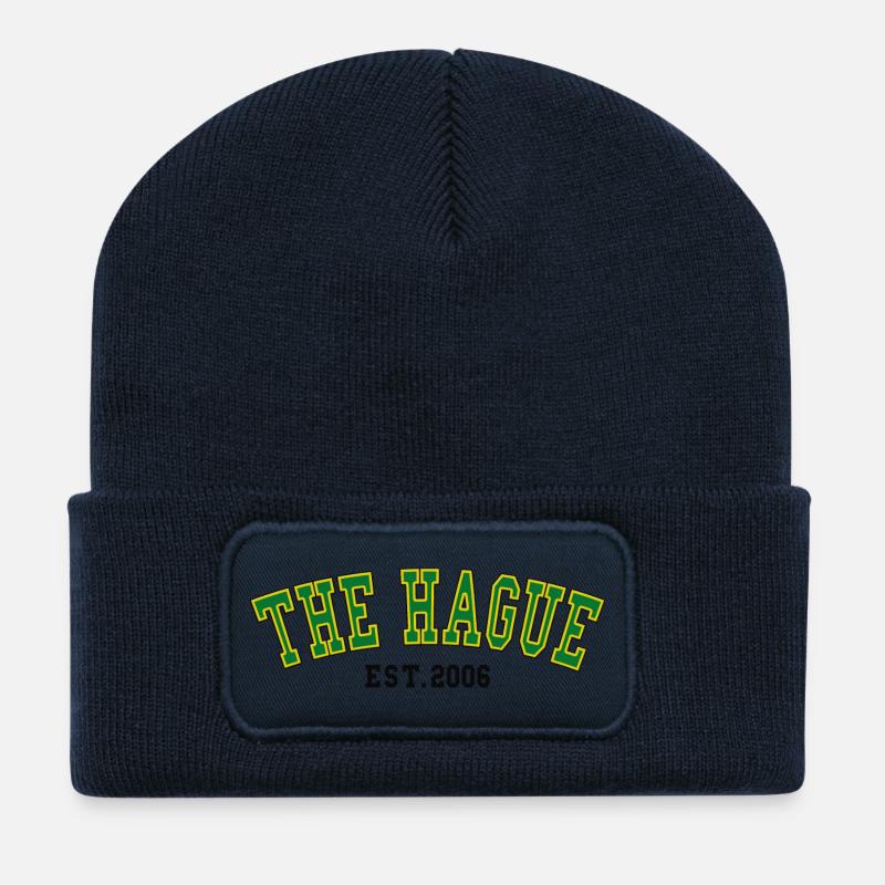 Den Haag gegründet 2006 - Recycelte Patch Beanie - French Navy