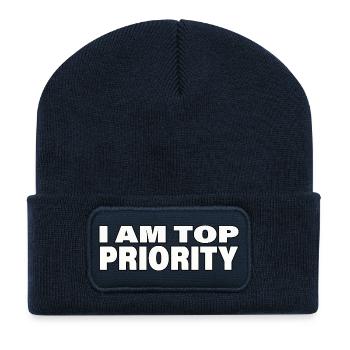 TOP PRIORITY - Recycelte Patch Beanie - French Navy - Vorne