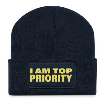 TOP PRIORITY - Recycelte Patch Beanie - French Navy - Vorne
