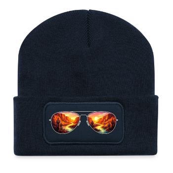 Desert Canyon Sunset Aviator - Recycled Patch Beanie - french navy - Front