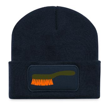 Collecteur d’outils à brosse à champignons - Beanie recyclé à patch - bleu marine - Devant