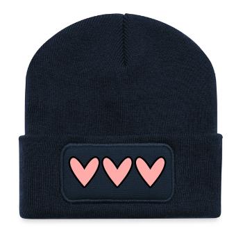 HEART. MAMMA. MOTHER'S DAY. PARTY. HAPPY BIRTHDAY - Recycled Patch Beanie - french navy - Front