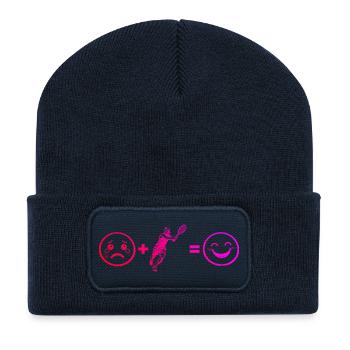 Idée cadeau pour un tennis avec tennis - Beanie recyclé à patch - bleu marine - Devant