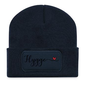Hygge Herz - Recycelte Patch Beanie - French Navy - Vorne
