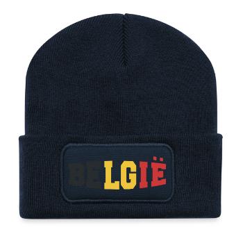Belgien Shirt - Recycelte Patch Beanie - French Navy - Vorne