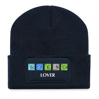 Science Motiv Nerd Humor - Recycelte Patch Beanie - French Navy - Vorne