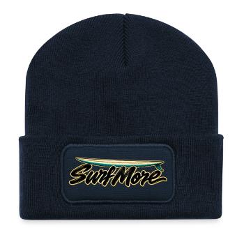 Surf More – Noserider Classic - Recycelte Patch Beanie - French Navy - Vorne