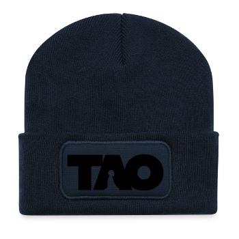 Tao meditation - Beanie recyclé à patch - bleu marine - Devant