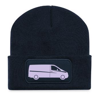 Kurier - Recycelte Patch Beanie - French Navy - Vorne