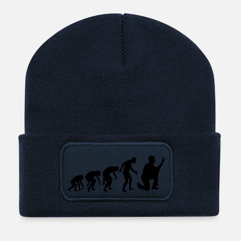 MECHANIKER EVOLUTION! - Recycelte Patch Beanie - French Navy