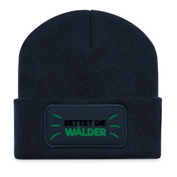 Rettet die Wälder! - Recycelte Patch Beanie - French Navy - Vorne