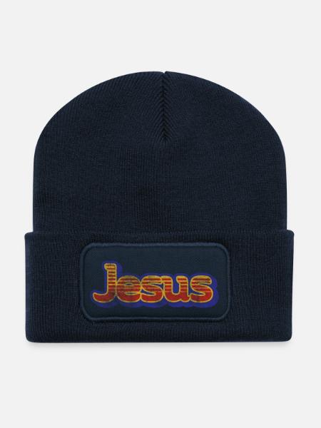Jesus - Recycelte Patch Beanie - French Navy