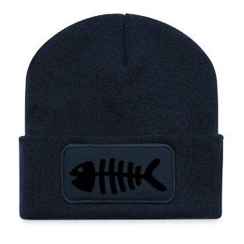toter_fisch__f1 - Beanie recyclé à patch - bleu marine - Devant