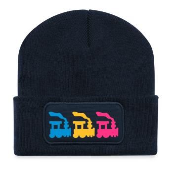 Trains - Recycelte Patch Beanie - French Navy - Vorne