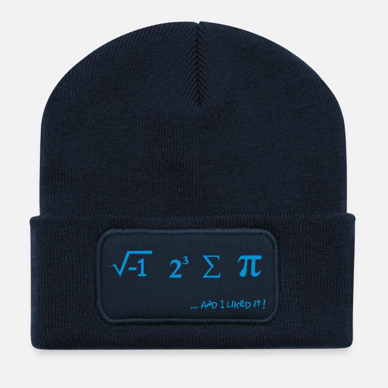 I ate some pie - Beanie recyclé à patch - bleu marine