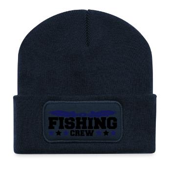 fishing_crew2 - Beanie recyclé à patch - bleu marine - Devant