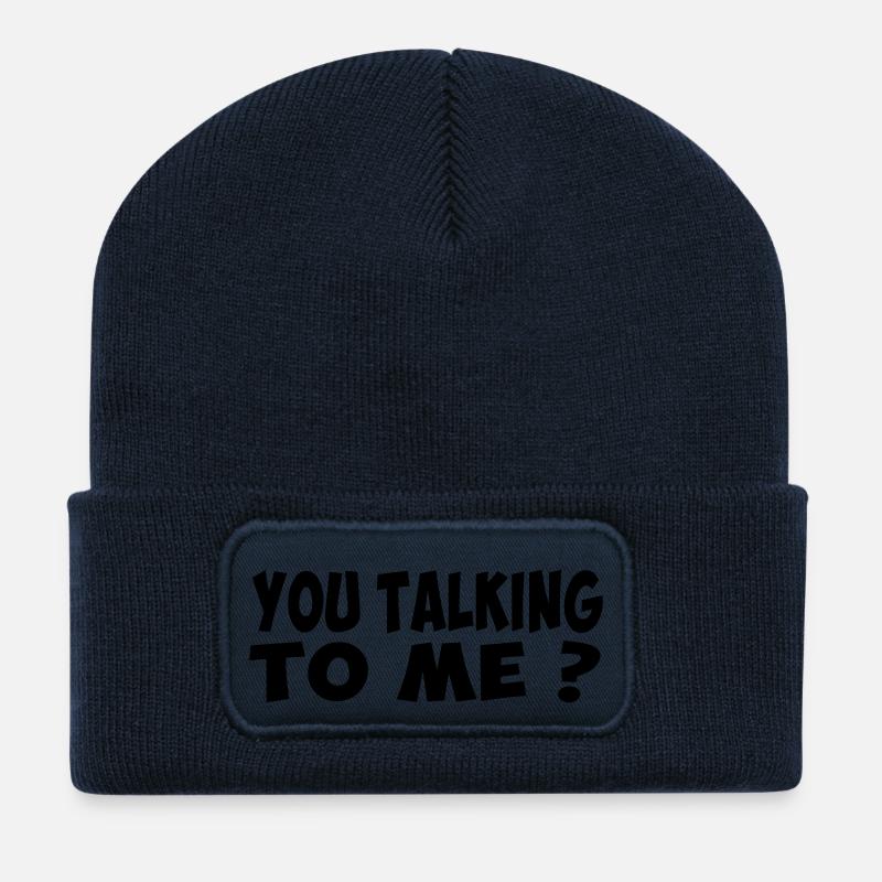 Badass Slogan Humor Zitat - Recycelte Patch Beanie - French Navy