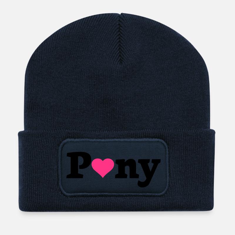 Pony Herz - Recycelte Patch Beanie - French Navy