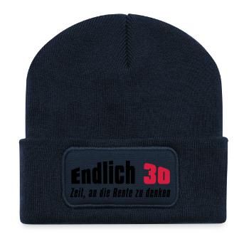 Endlich 30 - Recycelte Patch Beanie - French Navy - Vorne