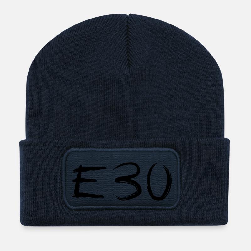 E30 Kaligraphie Art - Recycelte Patch Beanie - French Navy