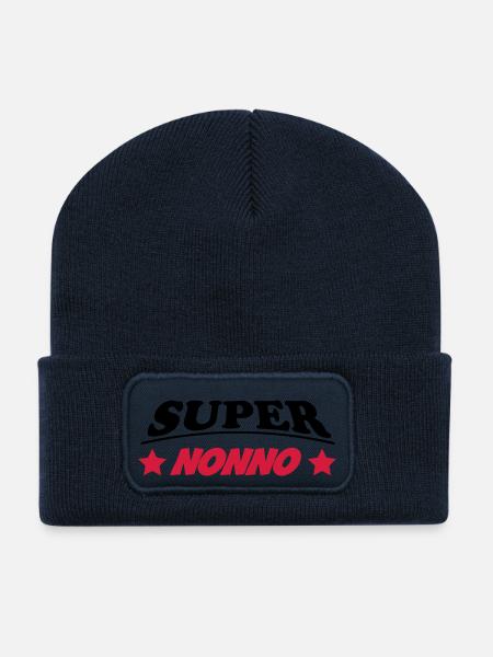 Super nonno 111 - Recycelte Patch Beanie - French Navy