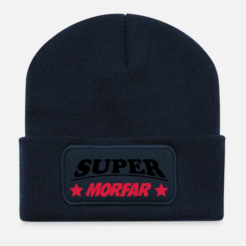 Super morfar 111 - Recycelte Patch Beanie - French Navy
