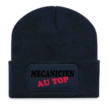 Mécanicien au top - Recycled Patch Beanie - french navy - Front