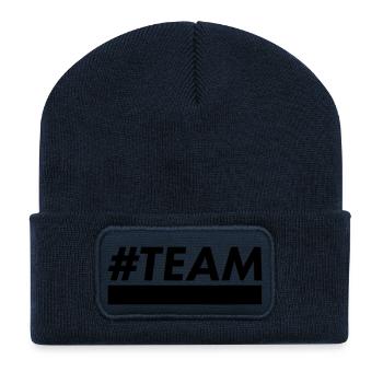 #Team - Beanie recyclé à patch - bleu marine - Devant