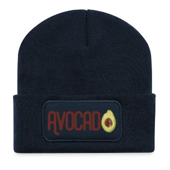 Trendy Yummy Avocado Grunge Style Text - Recycelte Patch Beanie - French Navy - Vorne
