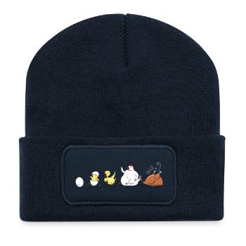 Evolution Of Chicken - Recycled Patch Beanie - french navy - Front
