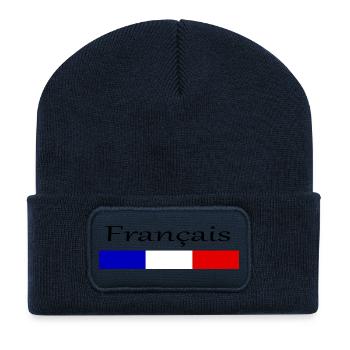 French tricolor - Recycled Patch Beanie - french navy - Front