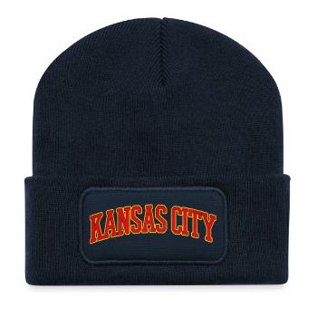 Kansas City Varsity Lettering - Recycled Patch Beanie - french navy - Front