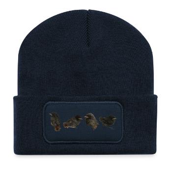 House redstart branches - Recycled Patch Beanie - french navy - Front