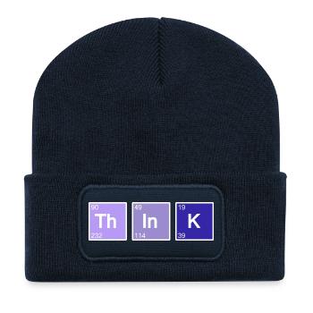 Think (blue) - Recycled Patch Beanie - french navy - Front