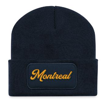 Montreal Retro Script Multicolor Shadow - Recycelte Patch Beanie - French Navy - Vorne