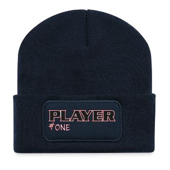 NERDY forever - JOUEUR #ONE - Beanie recyclé à patch - bleu marine - Devant
